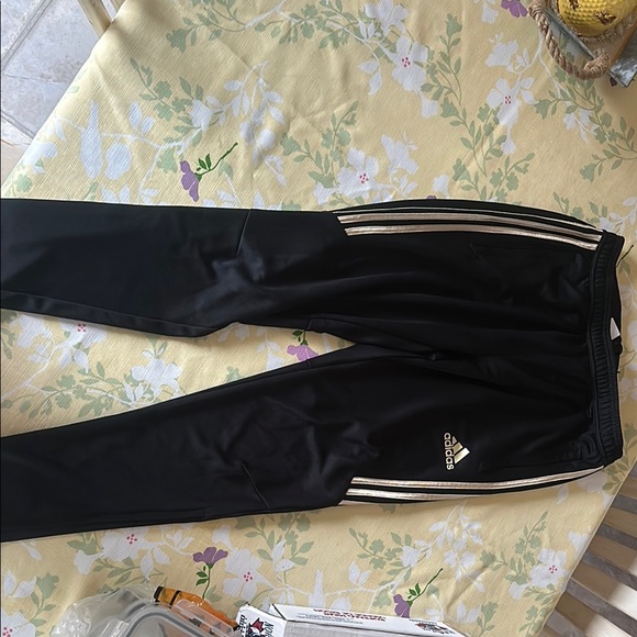 Adidas Men’s Black and Gold Track Pants - Picture 3 of 5